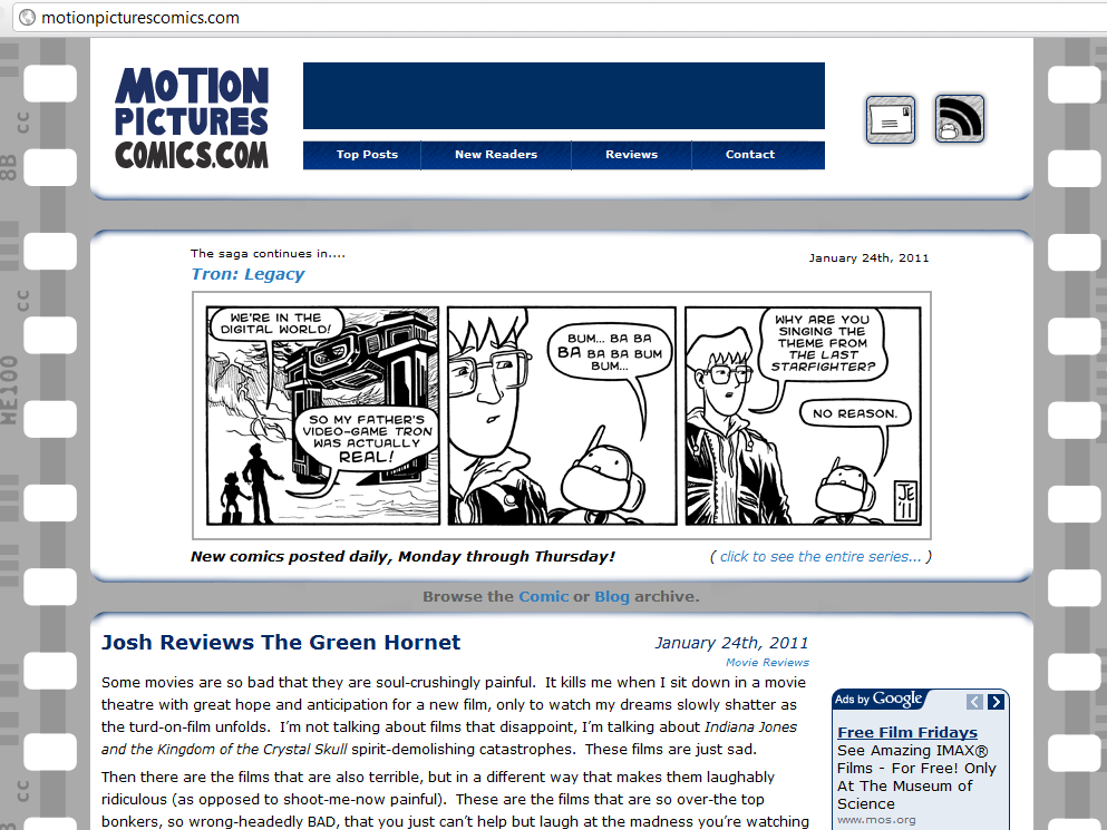 motion pictures comics